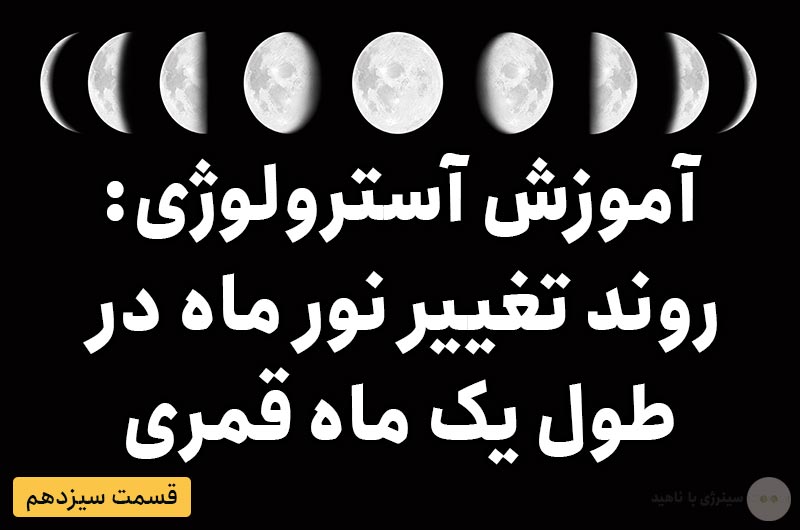 آموزش آسترولوژی: روند تغییر نور ماه در طول یک ماه قمری – قسمت سیزدهم