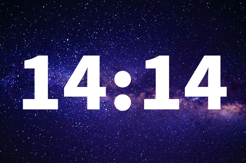 معنای عدد تکراری (ساعت آینه) 14:14 در علم اعداد